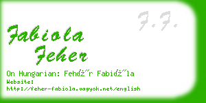 fabiola feher business card